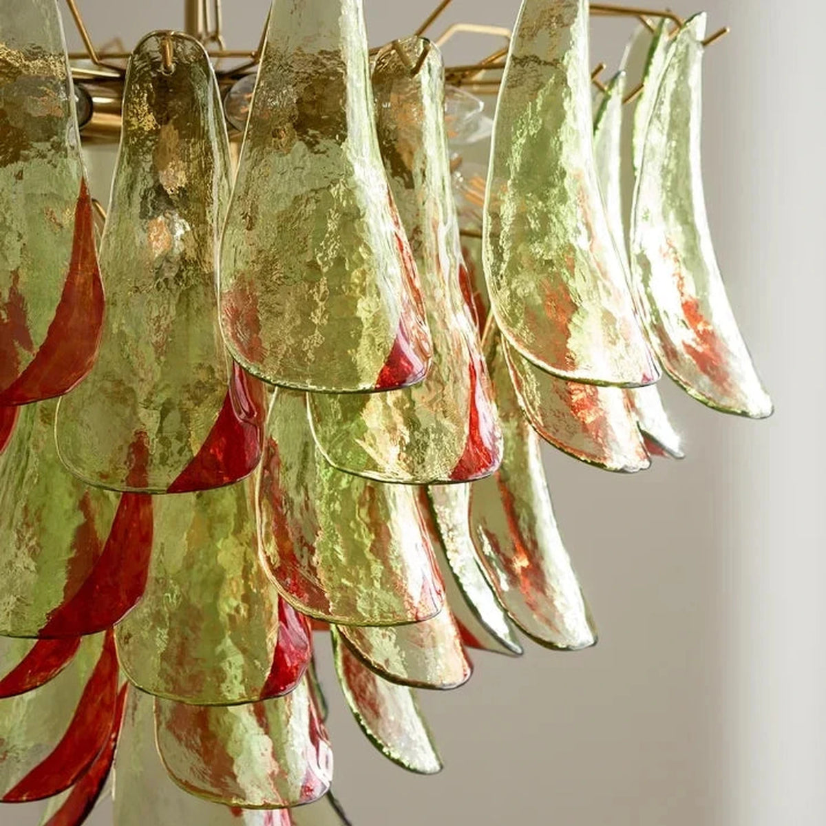 Sculptural Leaf Chandelier in murano glass for Dining Room by AUVIELIGHT