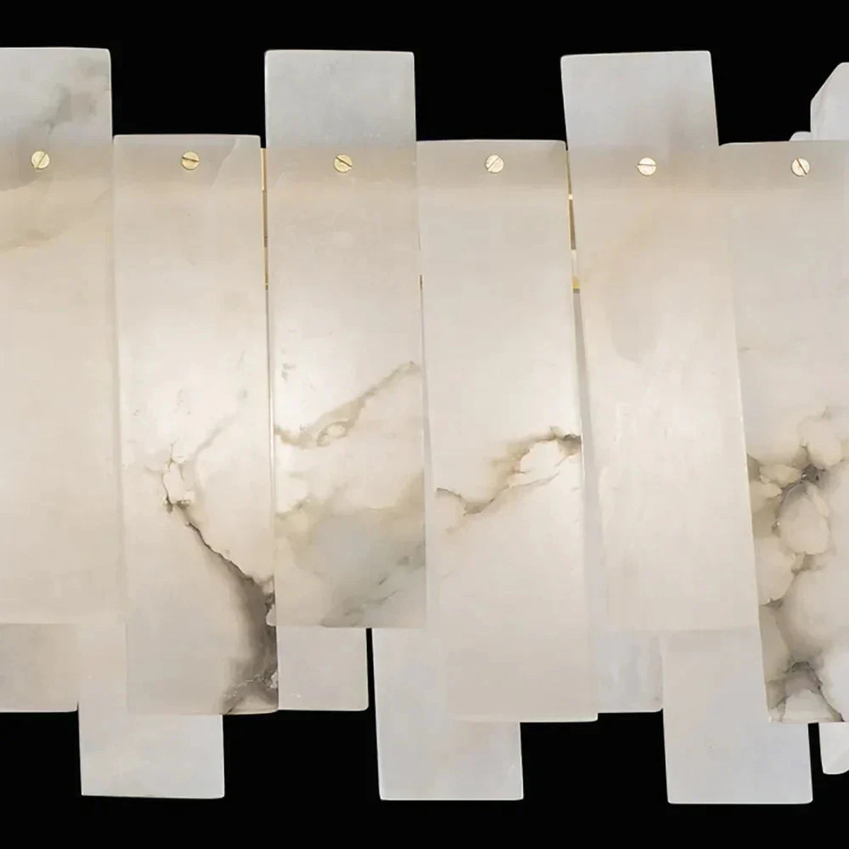 Sculptural Linear Pendant Light in alabaster for Kitchen Island by AUVIELIGHT