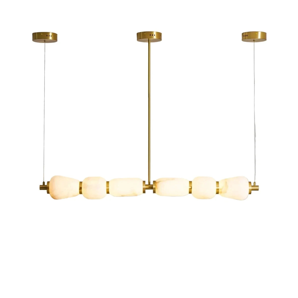 Segmented Bar Pendant Light in alabaster for Kitchen Island by AUVIELIGHT