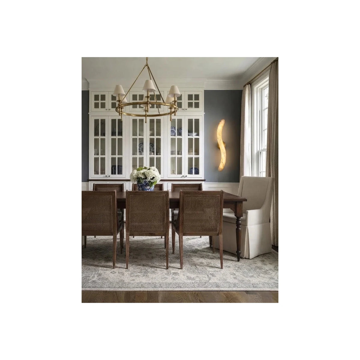 Serpentine Alabaster Wall Sconce light fixture by AUVIELIGHT