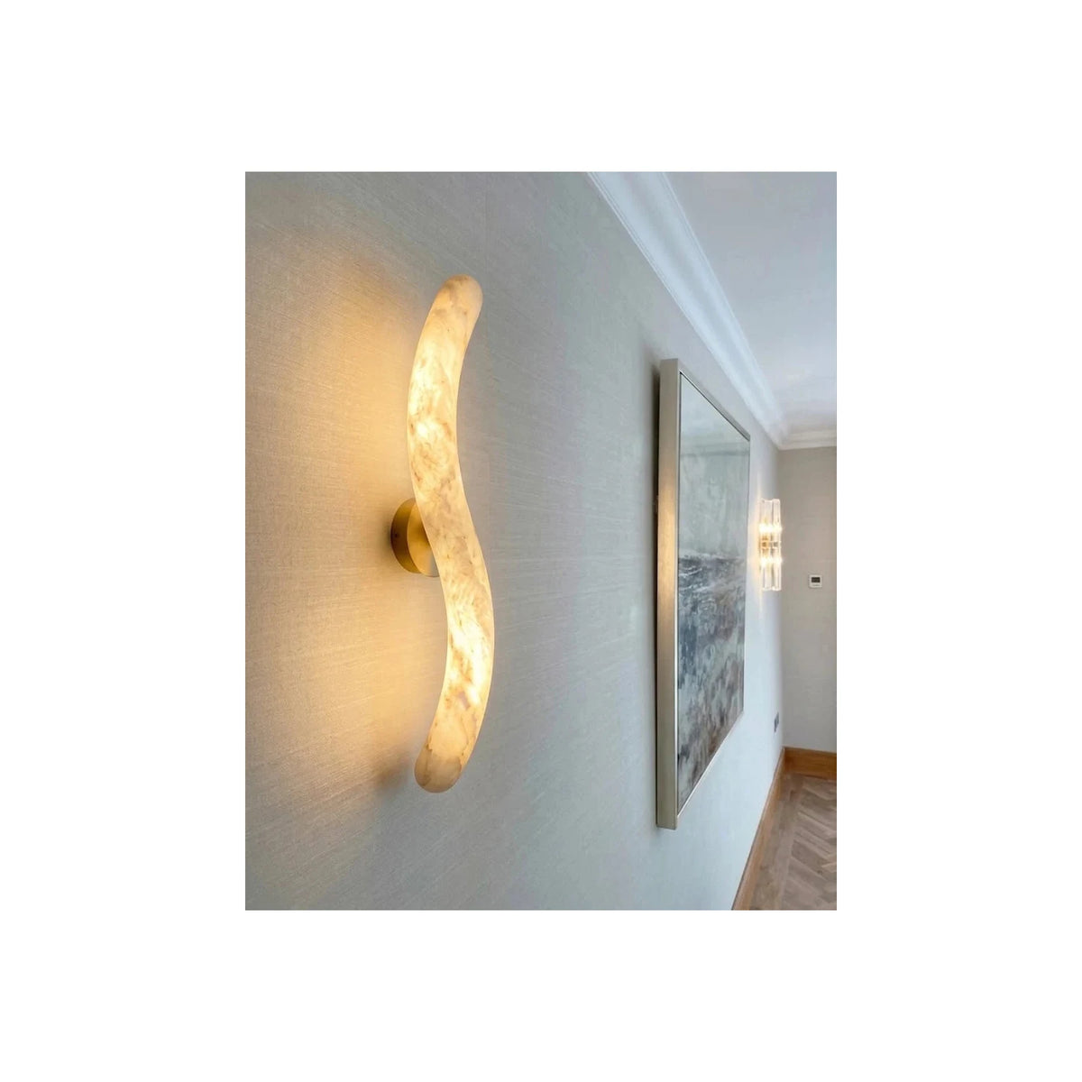 Serpentine Alabaster Wall Sconce light fixture by AUVIELIGHT