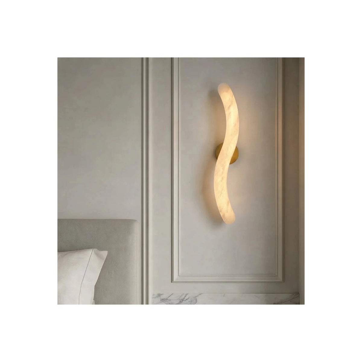 Serpentine Alabaster Wall Sconce light fixture by AUVIELIGHT