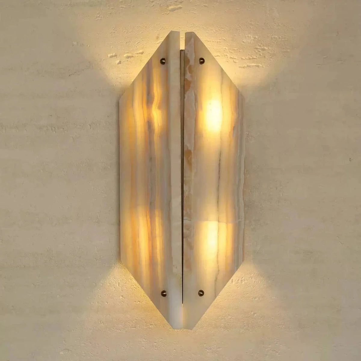 Slab Curved Light in alabaster for Living Room by AUVIELIGHT