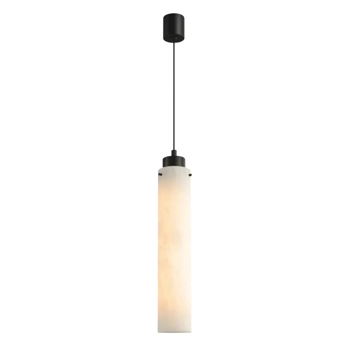 Slim Column Pendant Light in alabaster for Kitchen Island by AUVIELIGHT