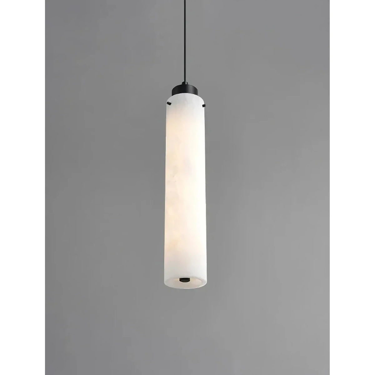 Slim Column Pendant Light in alabaster for Kitchen Island by AUVIELIGHT