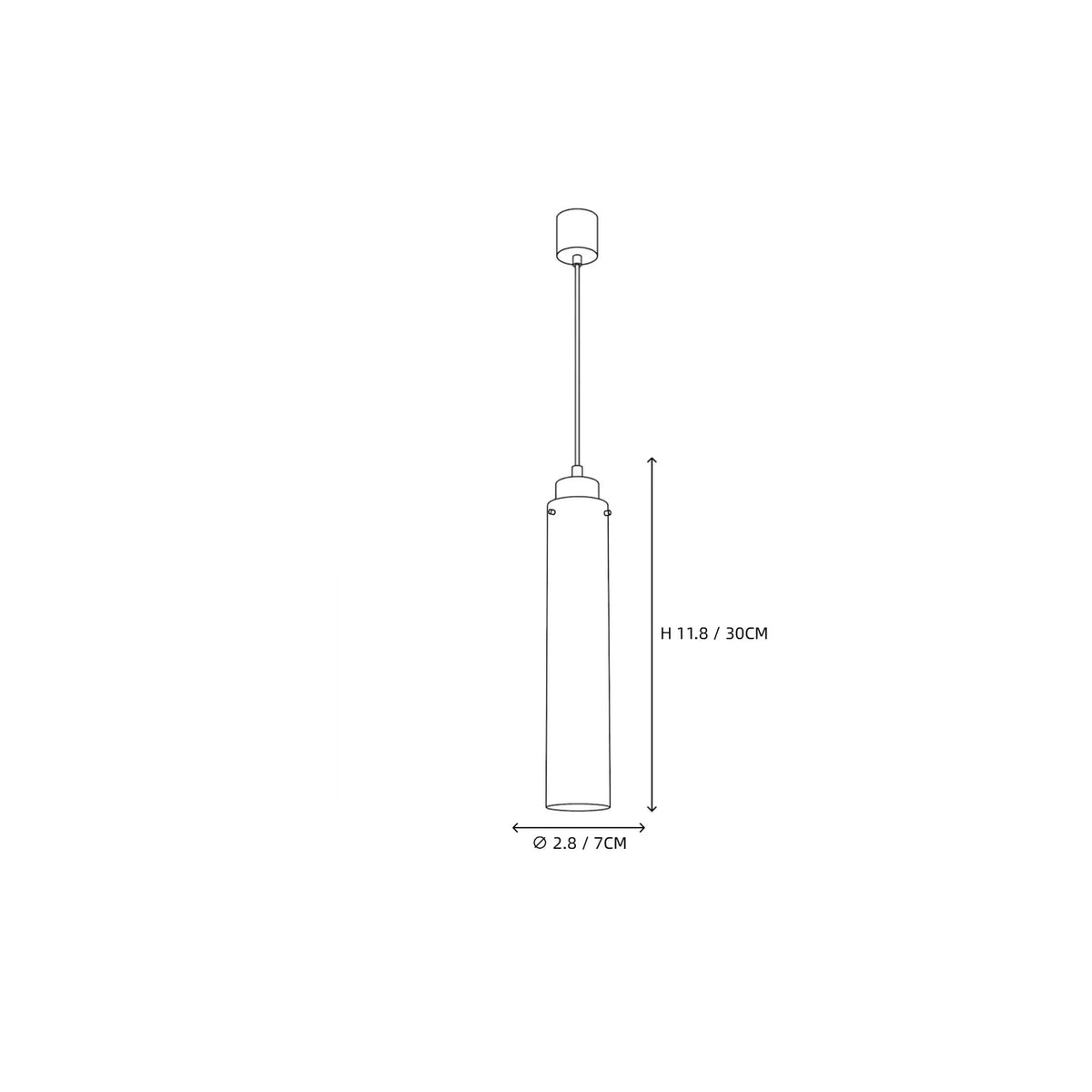 Slim Column Pendant Light in alabaster for Kitchen Island by AUVIELIGHT