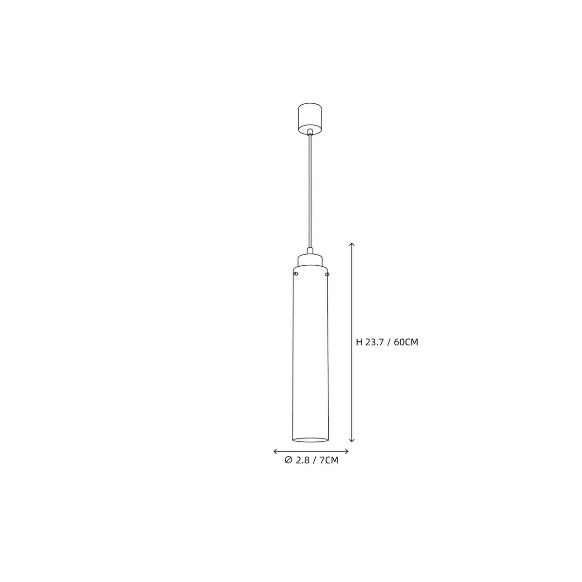 Slim Column Pendant Light in alabaster for Kitchen Island by AUVIELIGHT