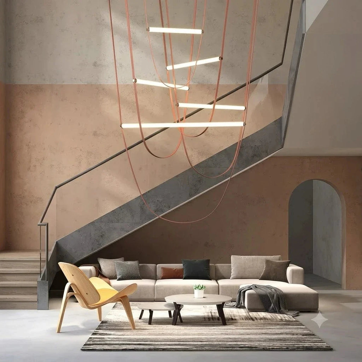 Sling Linear Pendant Light for Kitchen Island by AUVIELIGHT