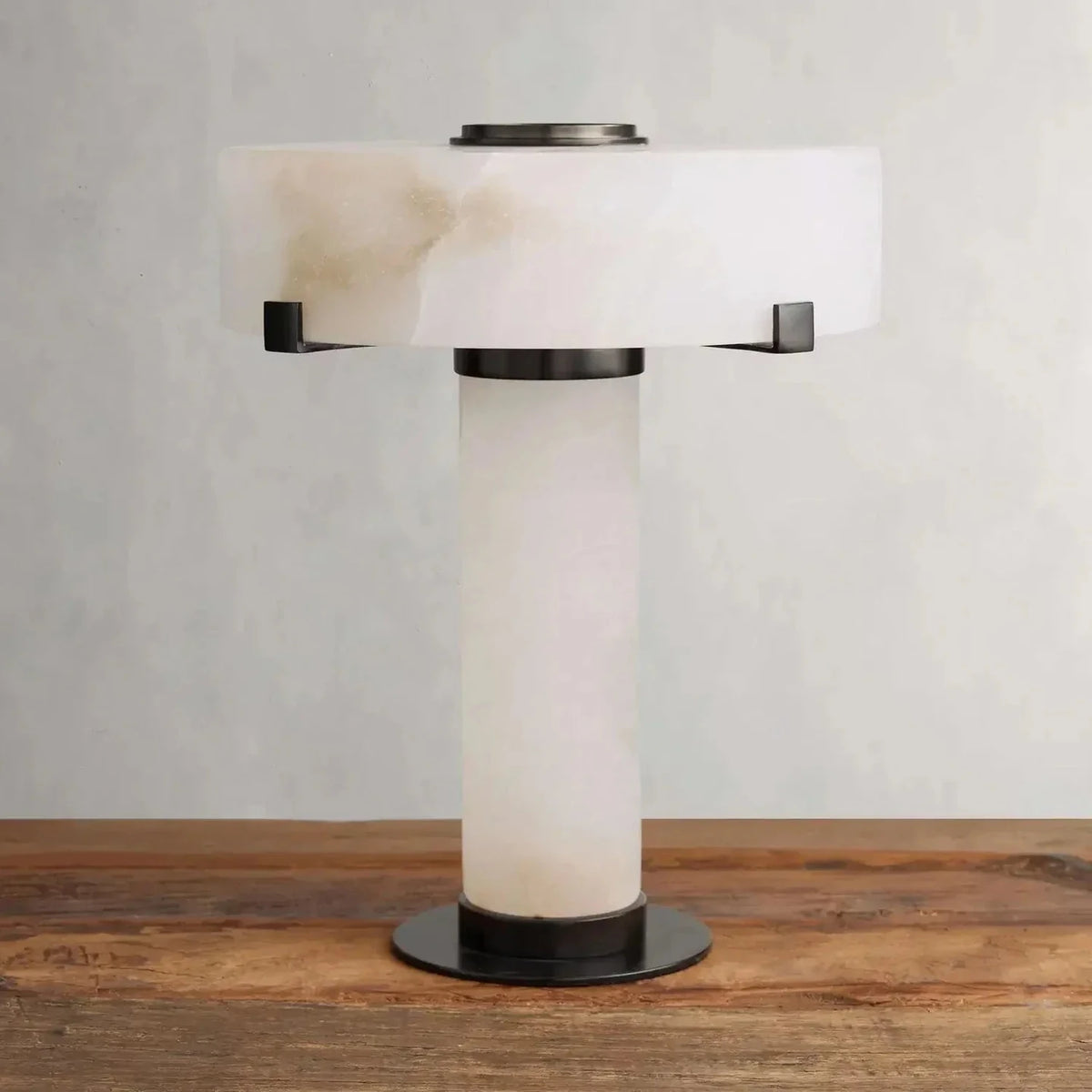 Solid Bedside Lamp in alabaster for Bedroom light fixture by AUVIELIGHT
