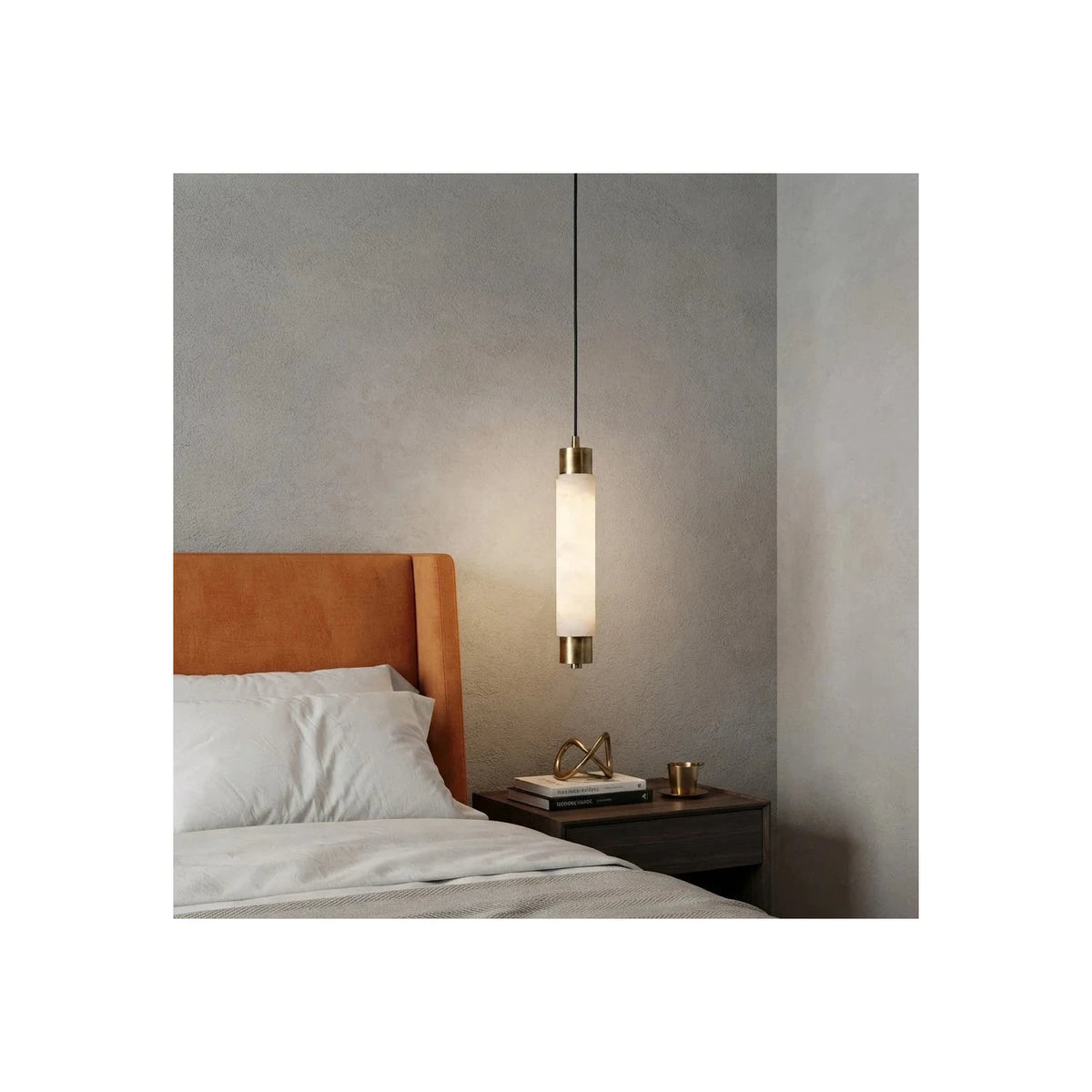 Solum Veined Alabaster Tube Light by AUVIELIGHT