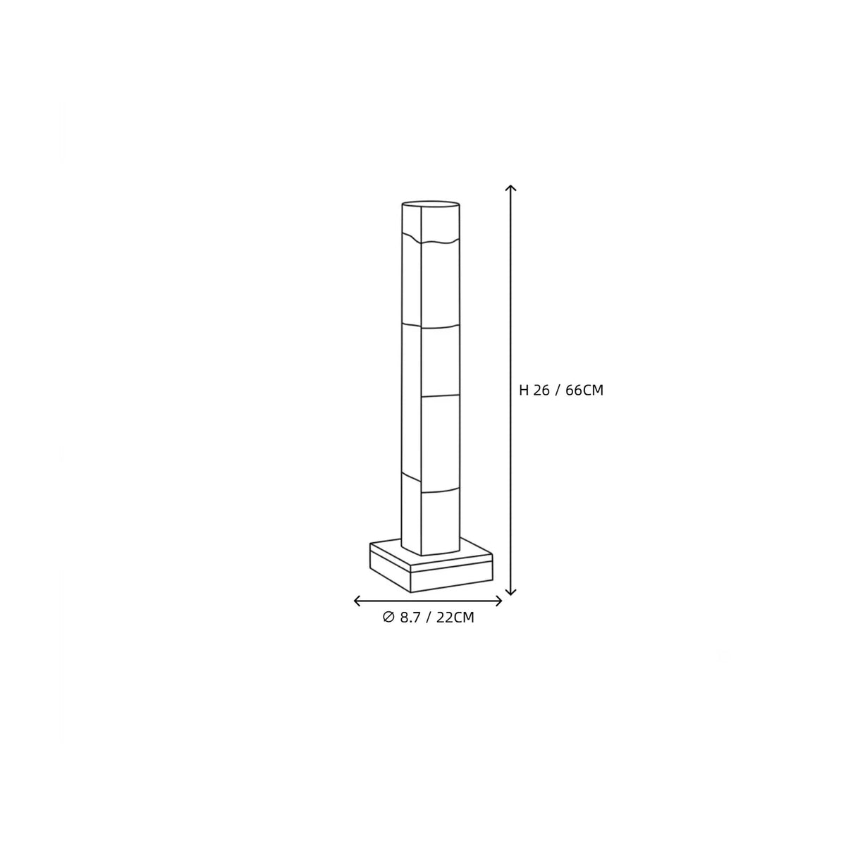 Square Column Floor Lamp in alabaster for Living Room light fixture by AUVIELIGHT