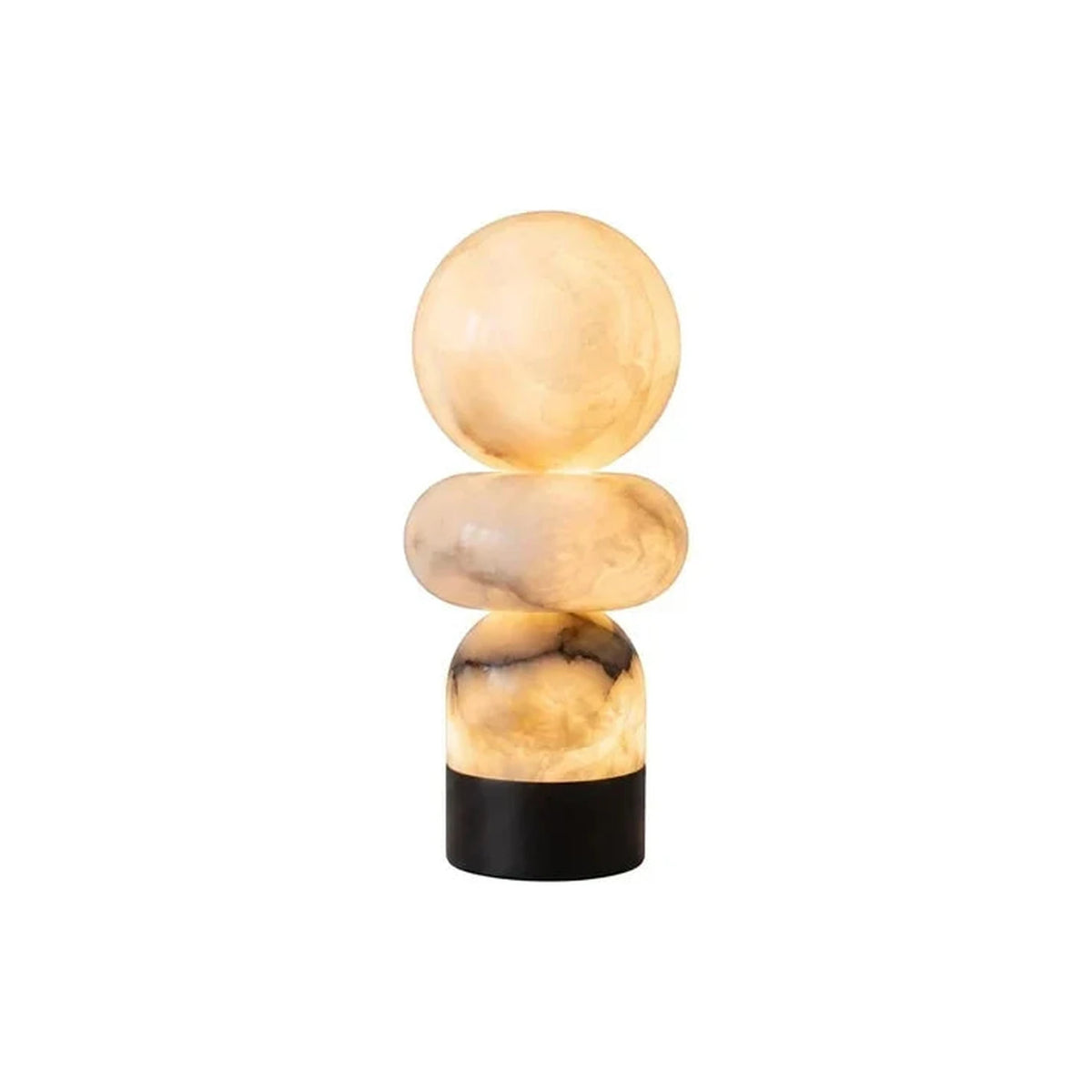 Stacked Table Lamp in alabaster for Living Room by AUVIELIGHT