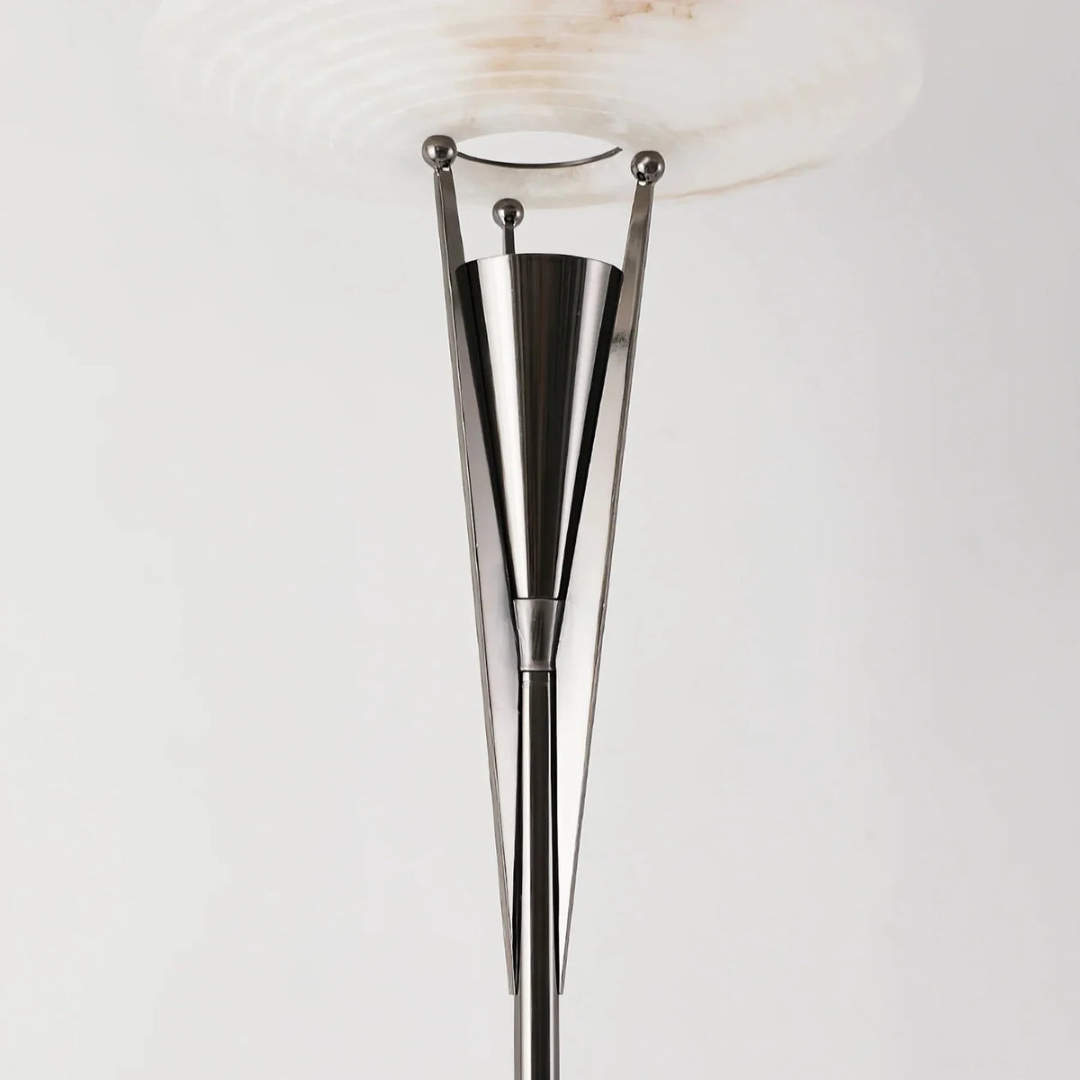 Standing Disc Floor Lamp in alabaster for Living Room light fixture by AUVIELIGHT