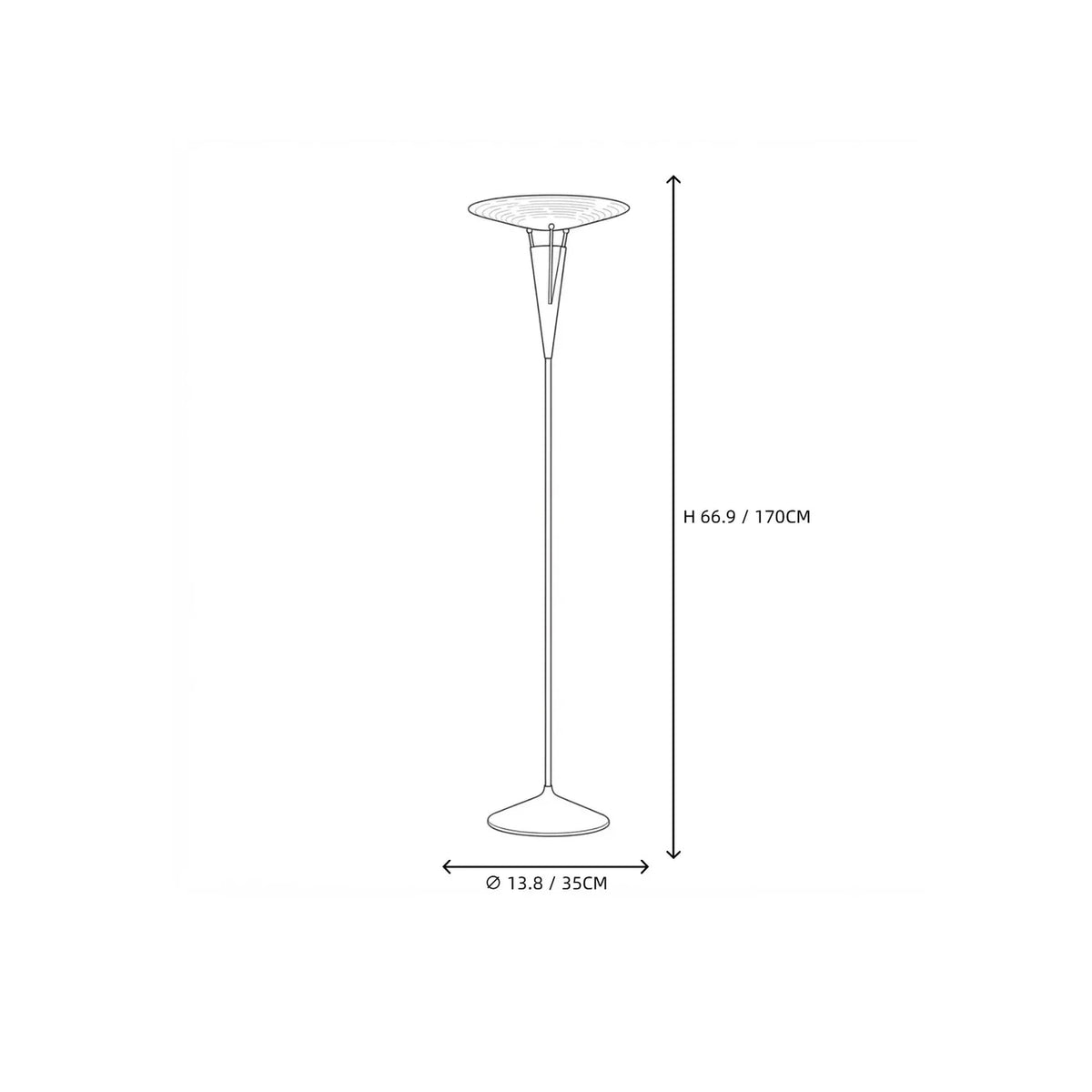 Standing Disc Floor Lamp in alabaster for Living Room light fixture by AUVIELIGHT