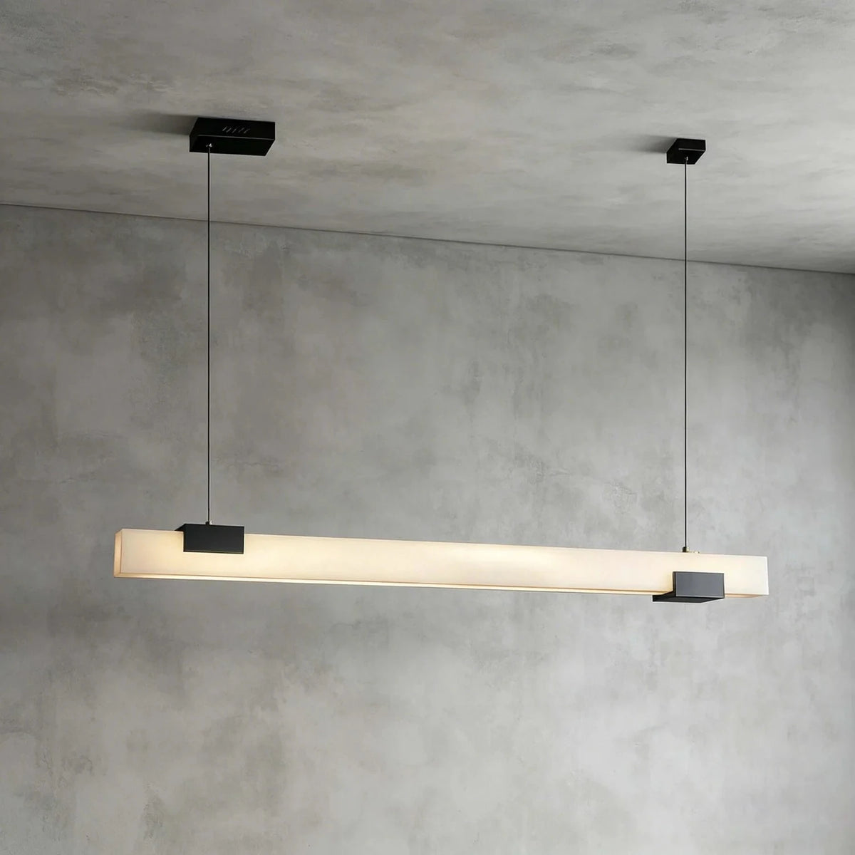 Strata Linear Alabaster Pendant Light by AUVIELIGHT