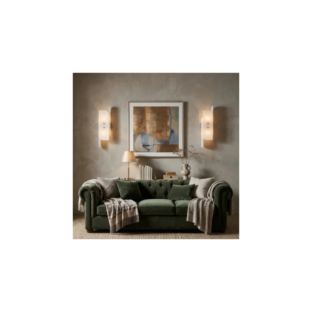 Strata Tiered Alabaster Wall Sconce light fixture by AUVIELIGHT