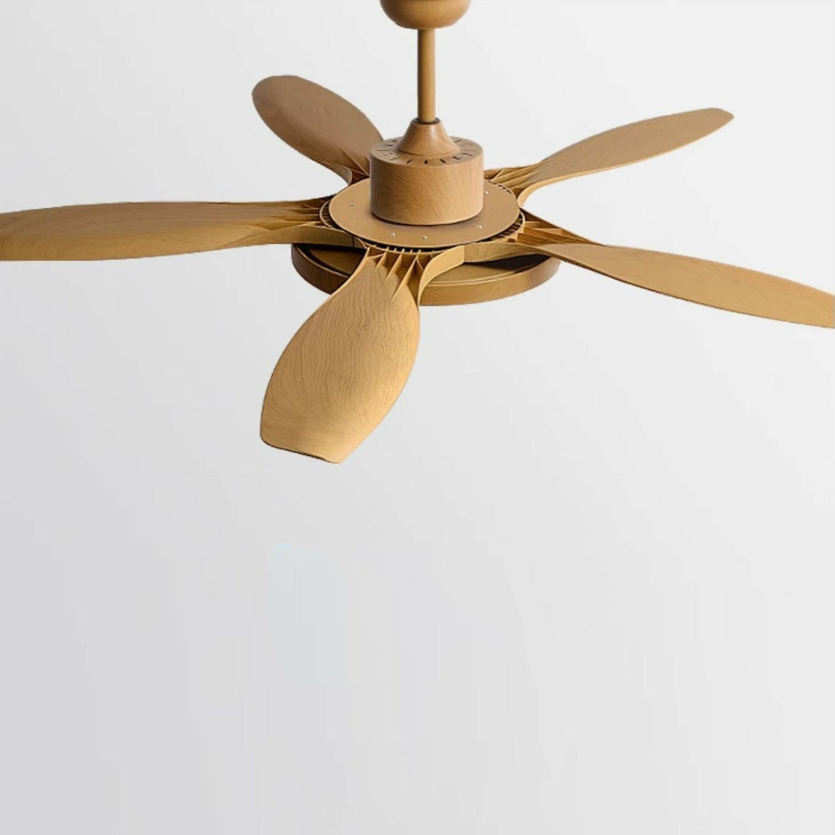 Streamline Ceiling Fan Light in oak for Living Room by AUVIELIGHT