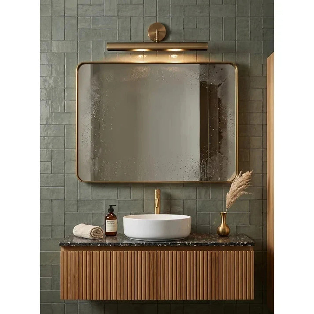 Swivel Wall Sconce in warm gold for Hallway by AUVIELIGHT