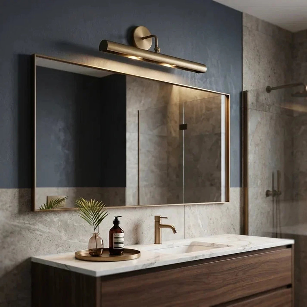 Swivel Wall Sconce in warm gold for Hallway by AUVIELIGHT