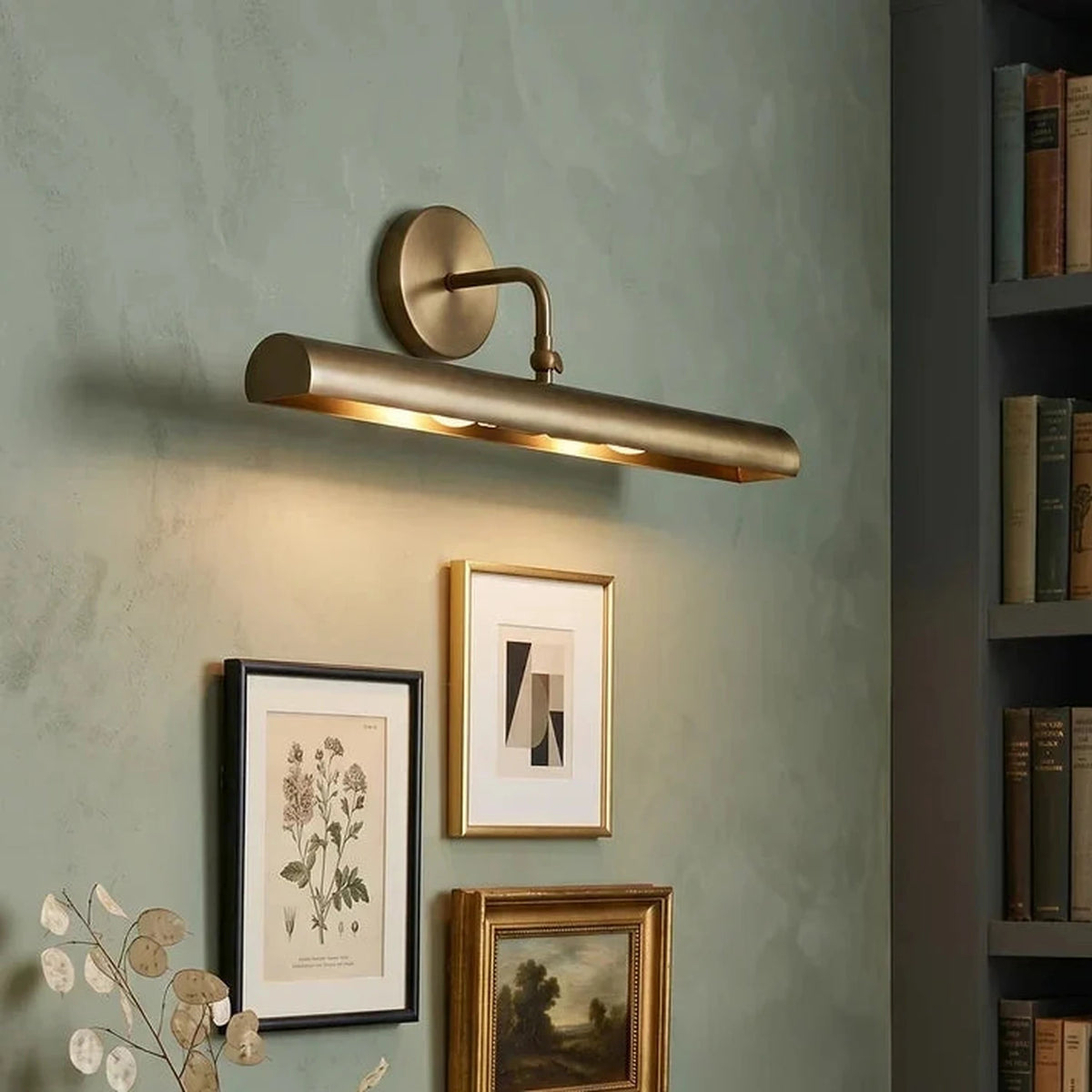 Swivel Wall Sconce in warm gold for Hallway by AUVIELIGHT