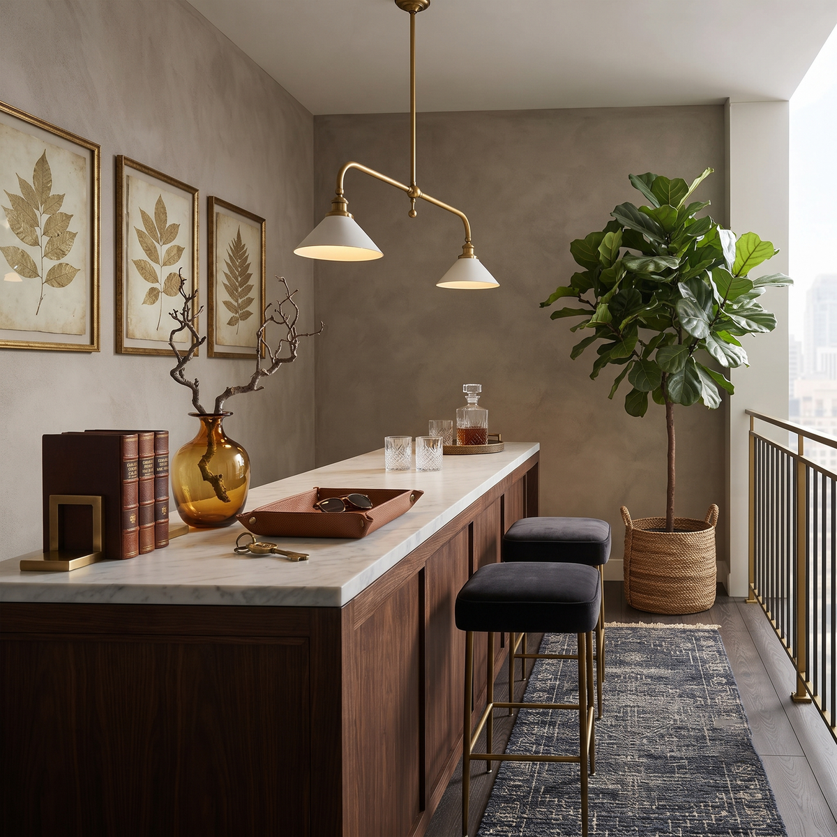 Symmetric Taper Bar Pendant Light for Kitchen Island by AUVIELIGHT