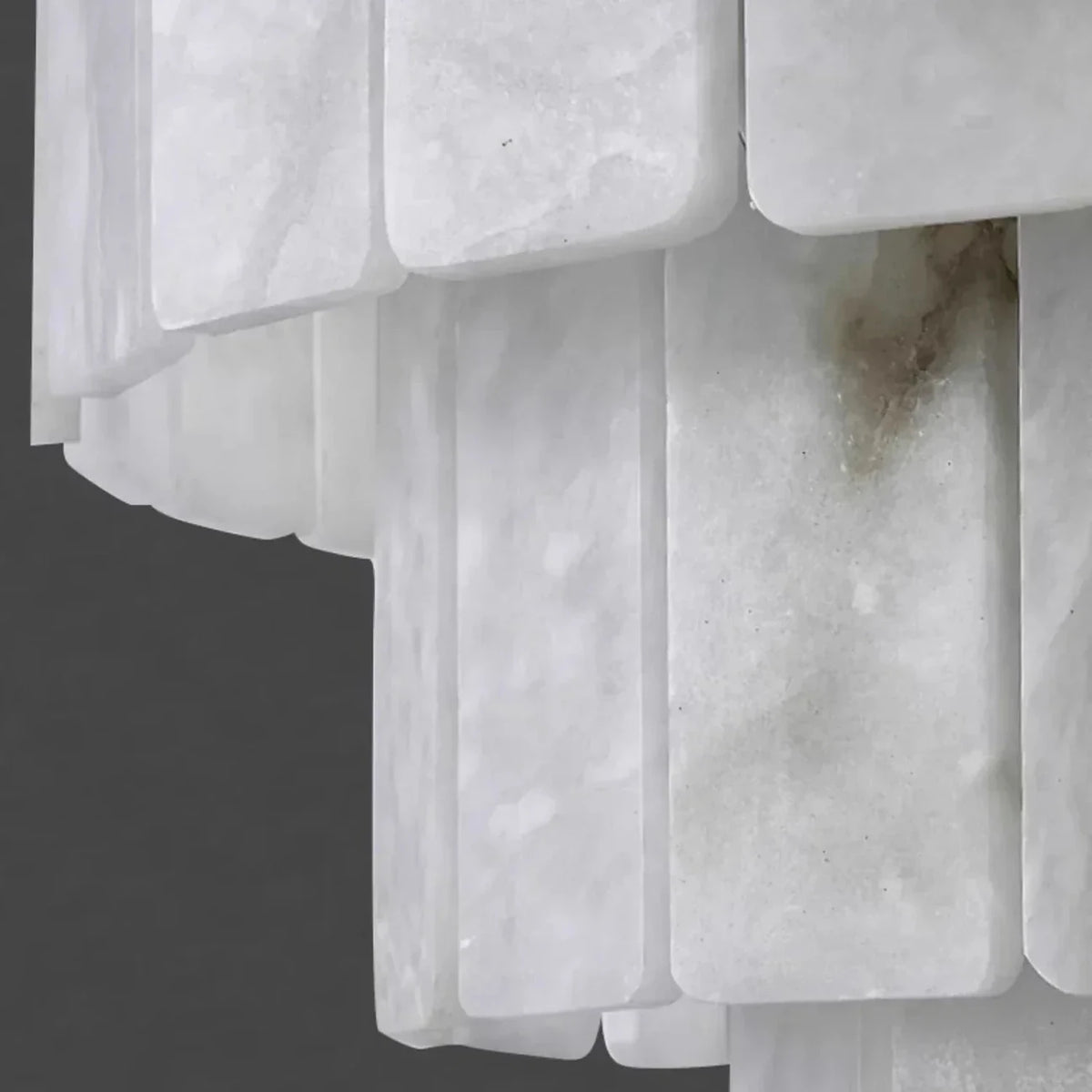 Tiered Chandelier in alabaster for Dining Room light fixture by AUVIELIGHT