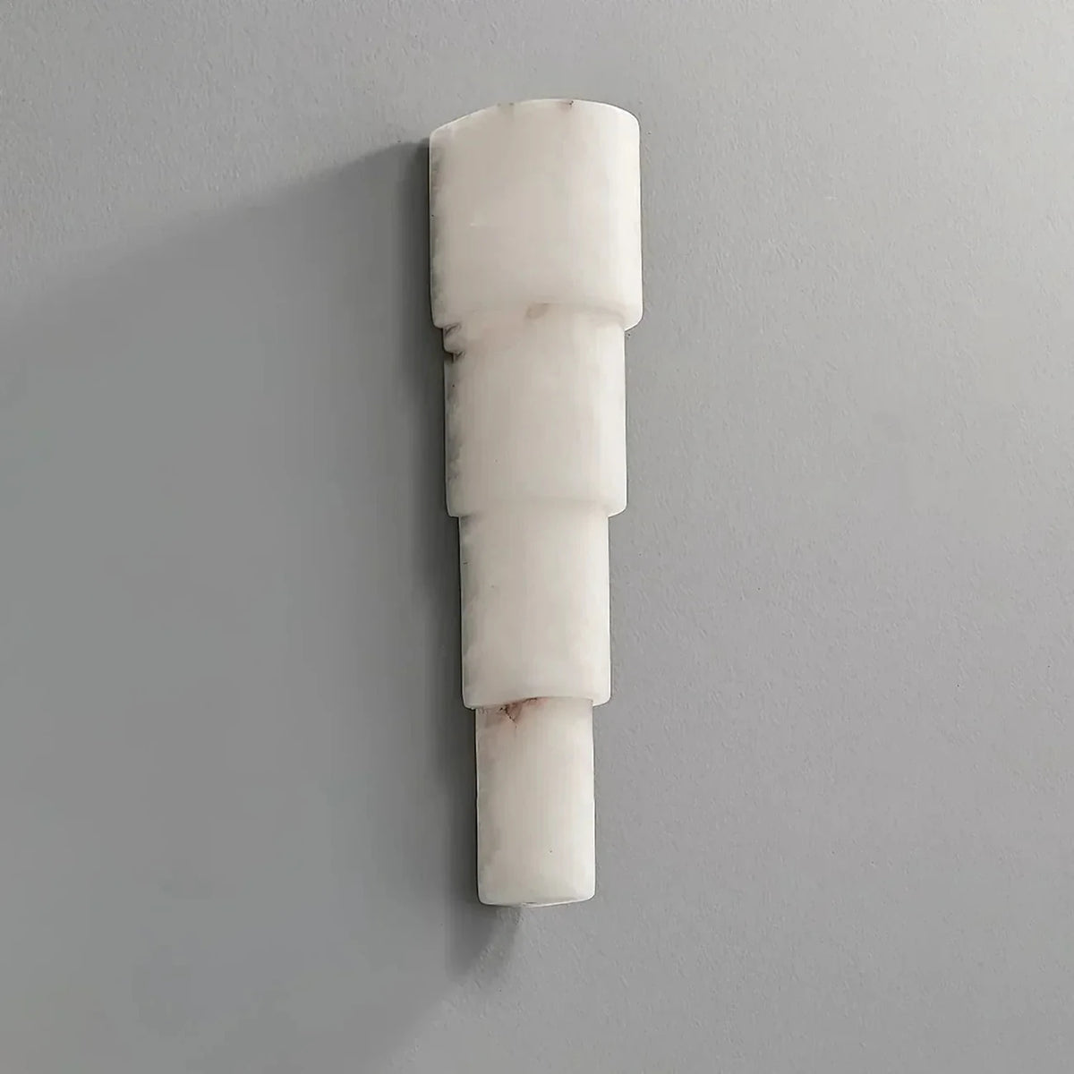 Tiered Column Wall Sconce in alabaster for Hallway light fixture by AUVIELIGHT