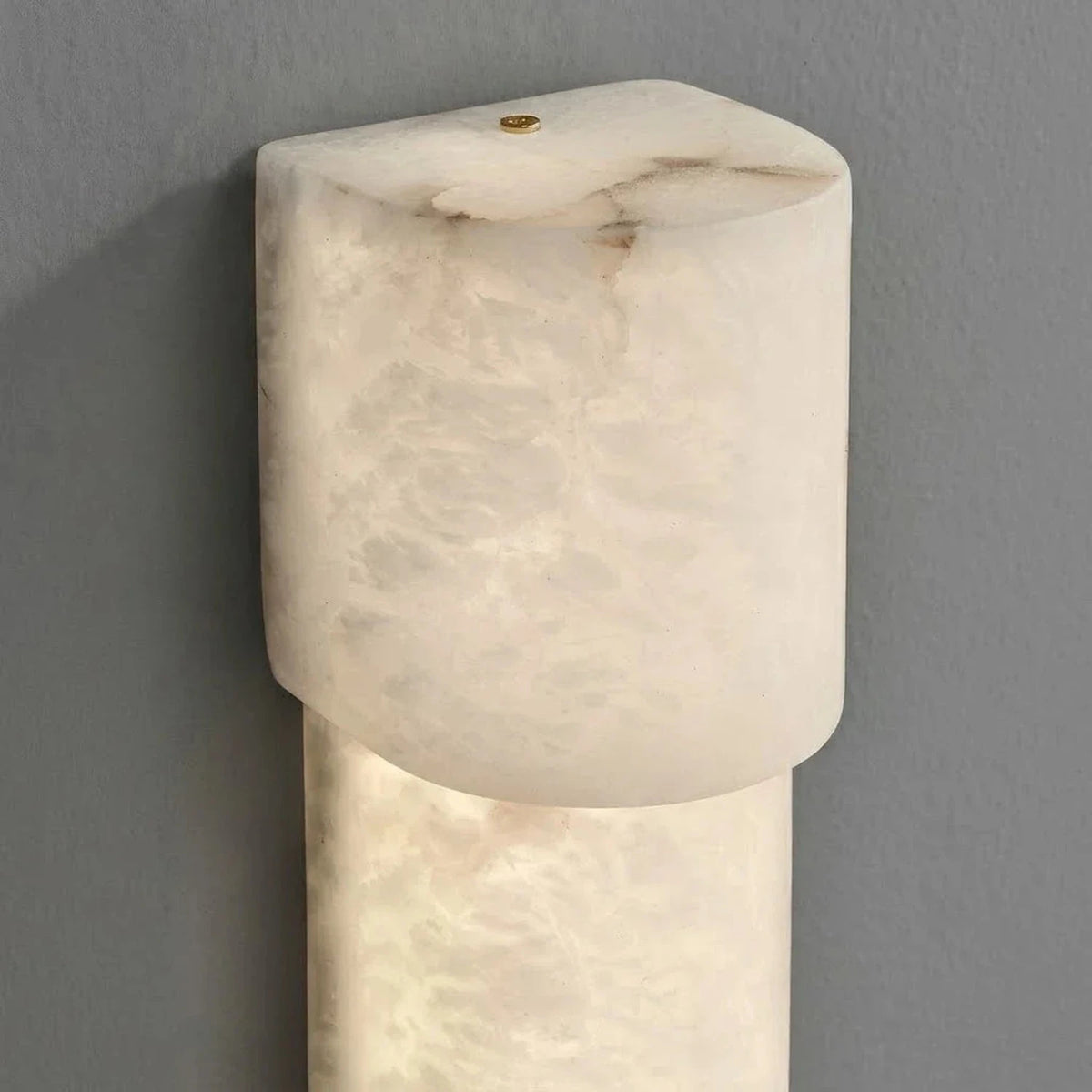 Tiered Column Wall Sconce in alabaster for Hallway light fixture by AUVIELIGHT