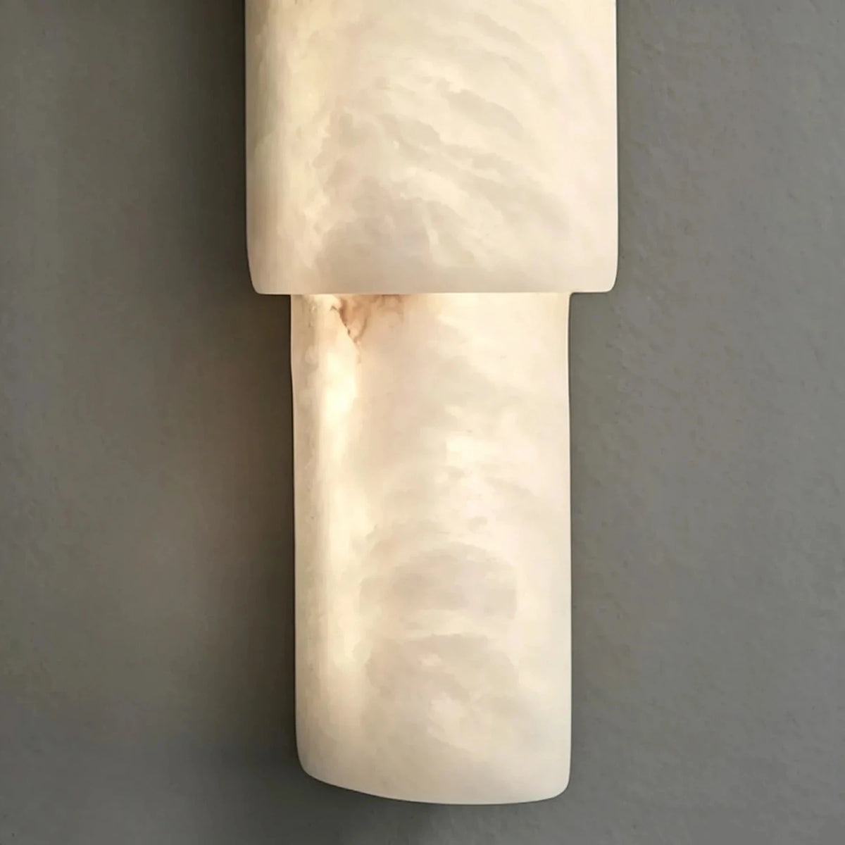 Tiered Column Wall Sconce in alabaster for Hallway light fixture by AUVIELIGHT