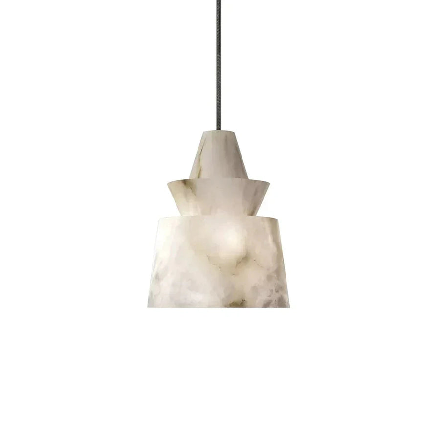 Tiered Geometric Pendant Light in alabaster for Kitchen Island by AUVIELIGHT, Dia 18cm x H 18cm / ∅ 7.1″ x H 7.1″ / White and 1 other sizes