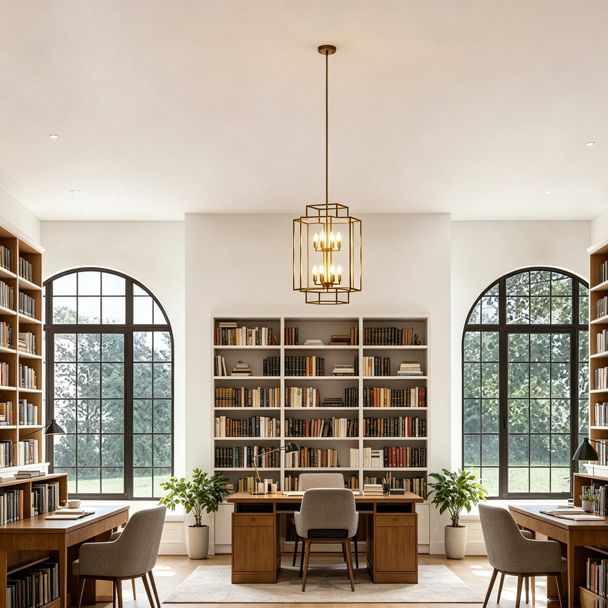 Tiered Square Chandelier for Dining Room by AUVIELIGHT