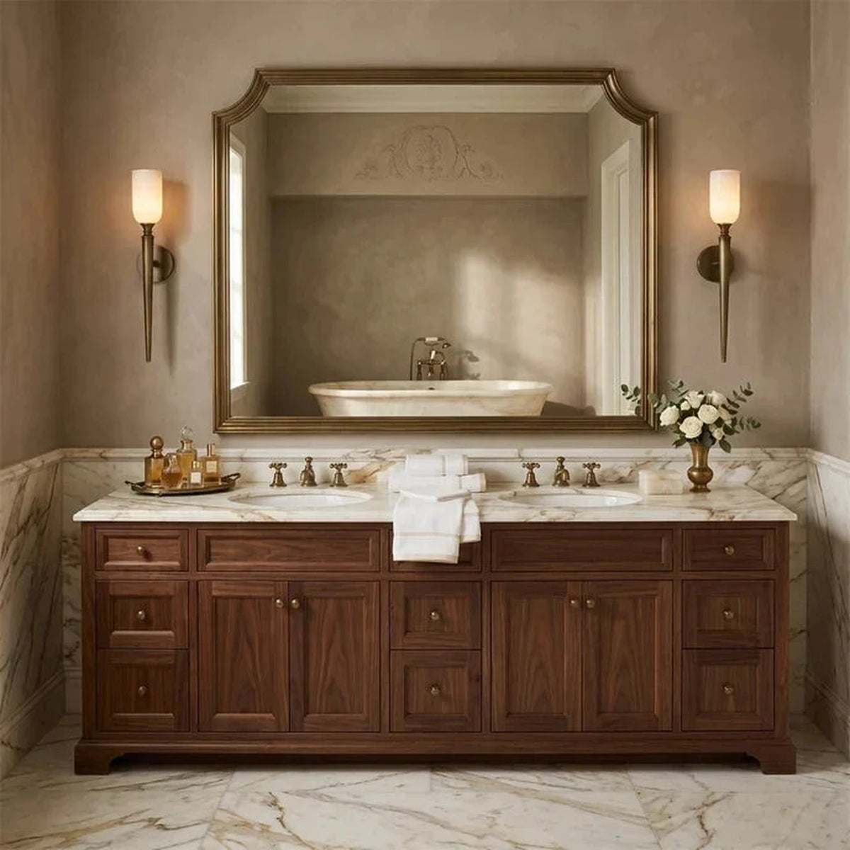 Torch Wall Sconce in alabaster for Hallway by AUVIELIGHT