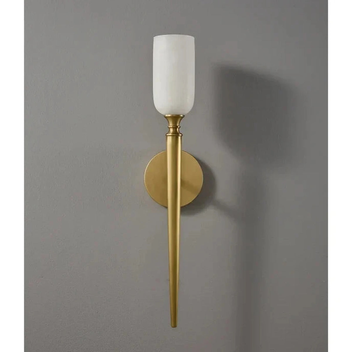 Torch Wall Sconce in alabaster for Hallway by AUVIELIGHT