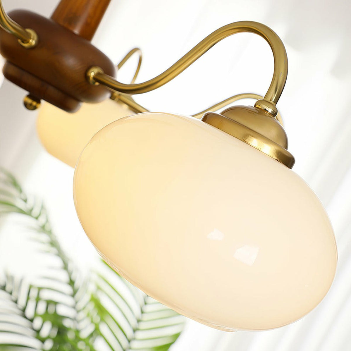 Triad Orb Chandelier in opal for Dining Room light fixture by AUVIELIGHT