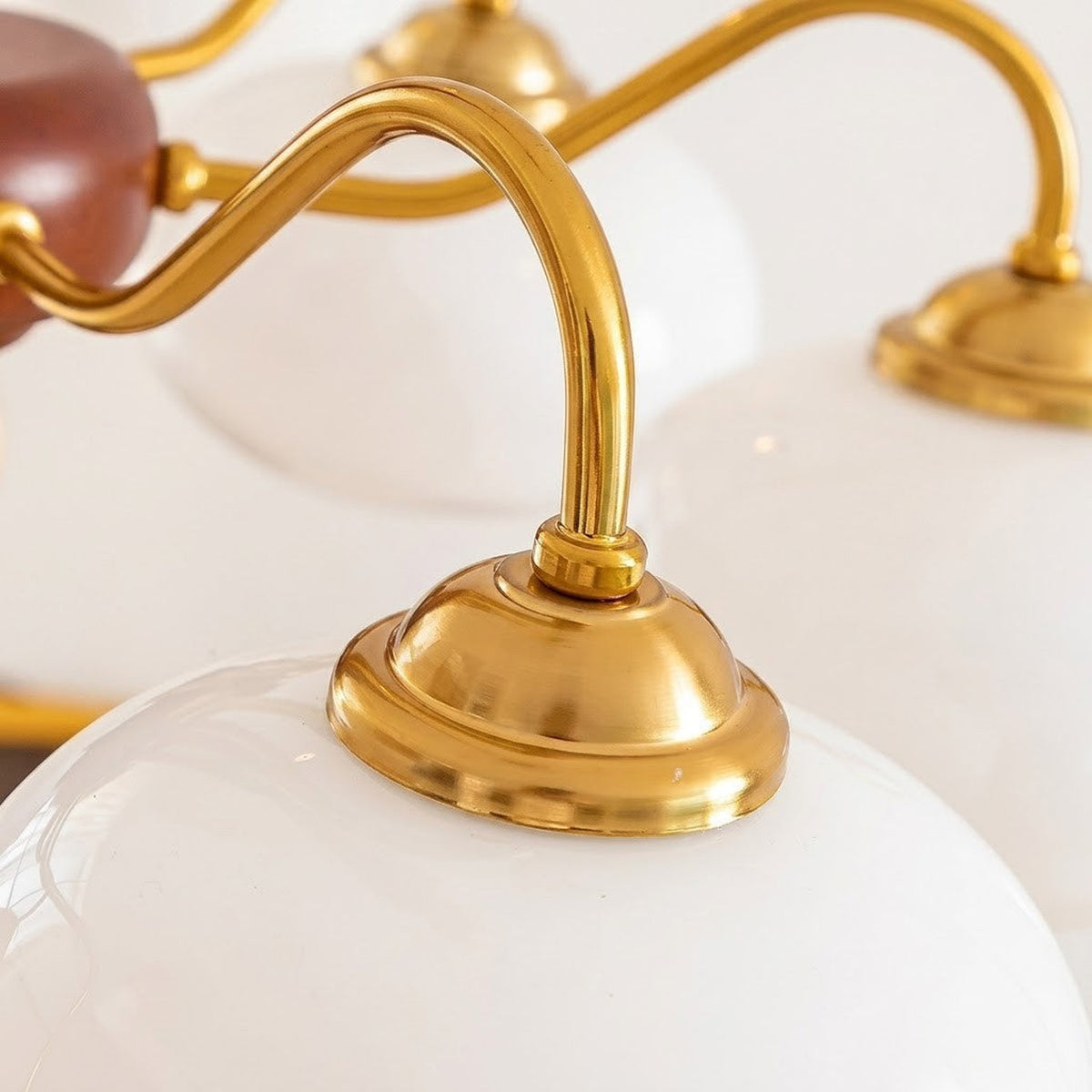 Triad Orb Chandelier in opal for Dining Room light fixture by AUVIELIGHT