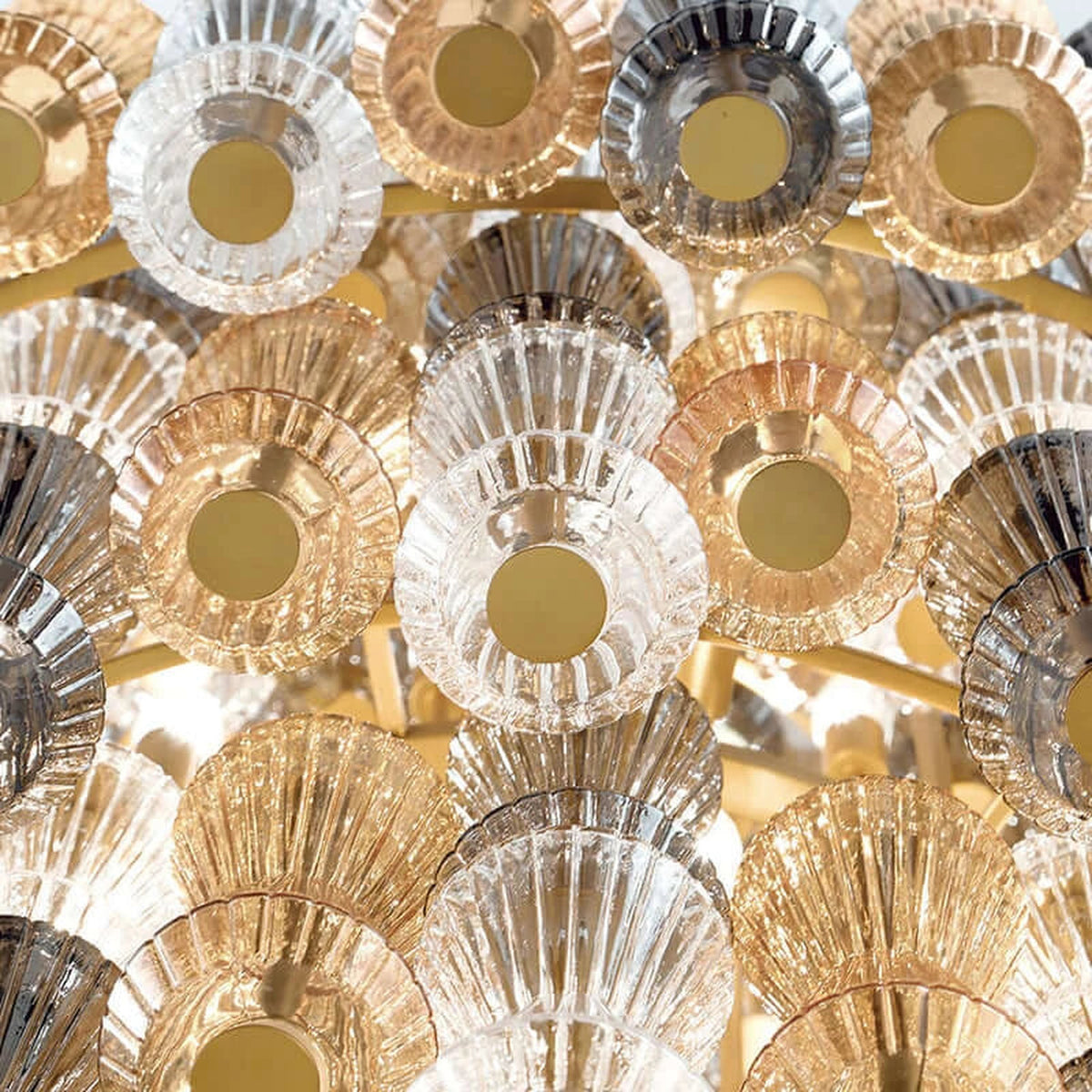 Tricolor Linear Chandelier in murano glass for Dining Room by AUVIELIGHT