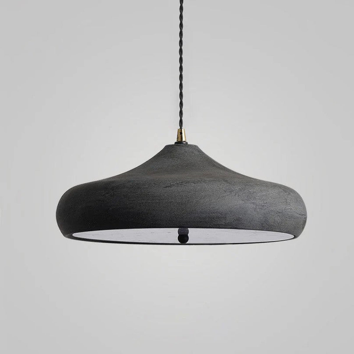 Vector Dark Dome Pendant Light for Kitchen Island by AUVIELIGHT, D 30cm x H 15cm / ∅ 11.8″ x H 5.9″ / Black / Warm Light