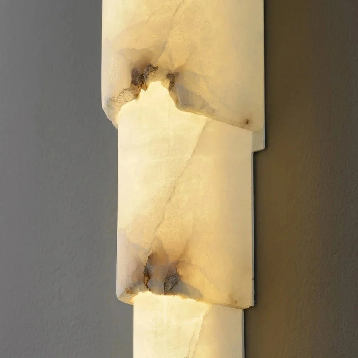Veined Wall Light in natural alabaster for Hallway by AUVIELIGHT