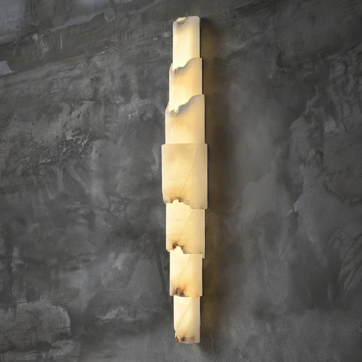 Veined Wall Light in natural alabaster for Hallway by AUVIELIGHT