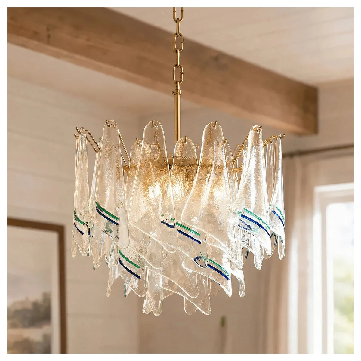 Venetian Tiered Glass Fixture light fixture by AUVIELIGHT