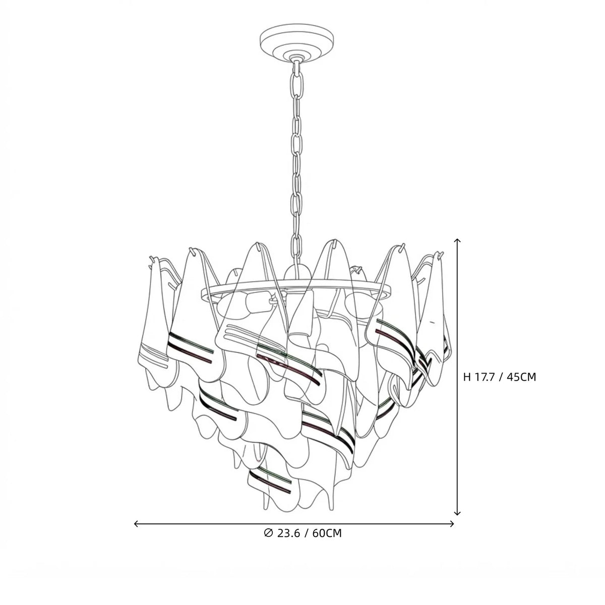 Venetian Tiered Glass Fixture light fixture by AUVIELIGHT