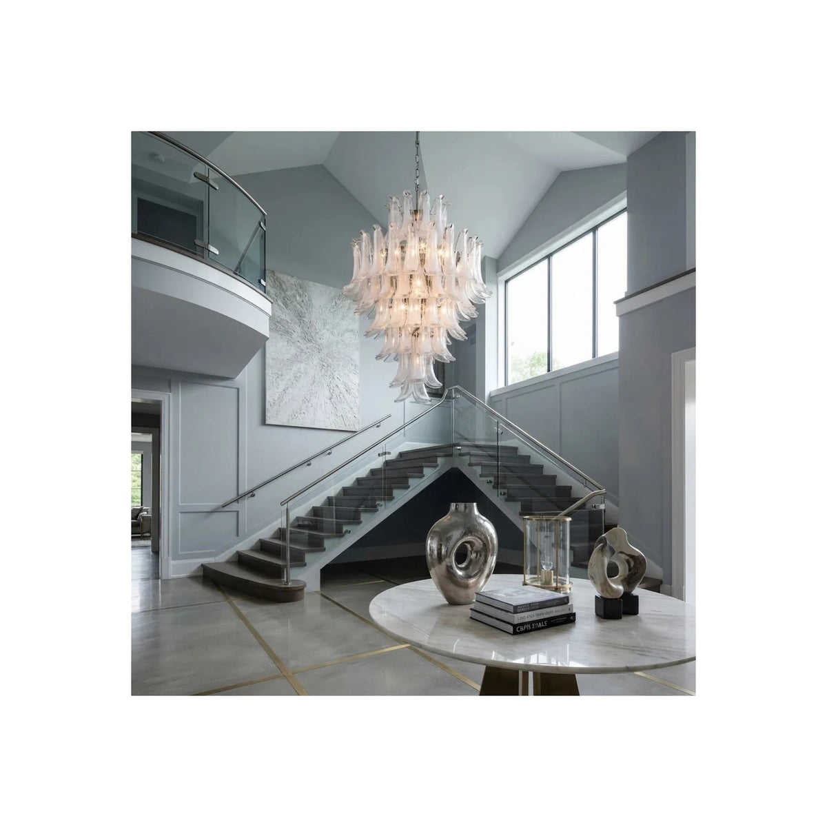 Venezia IceHorn Murano Glass Chandelier light fixture by AUVIELIGHT