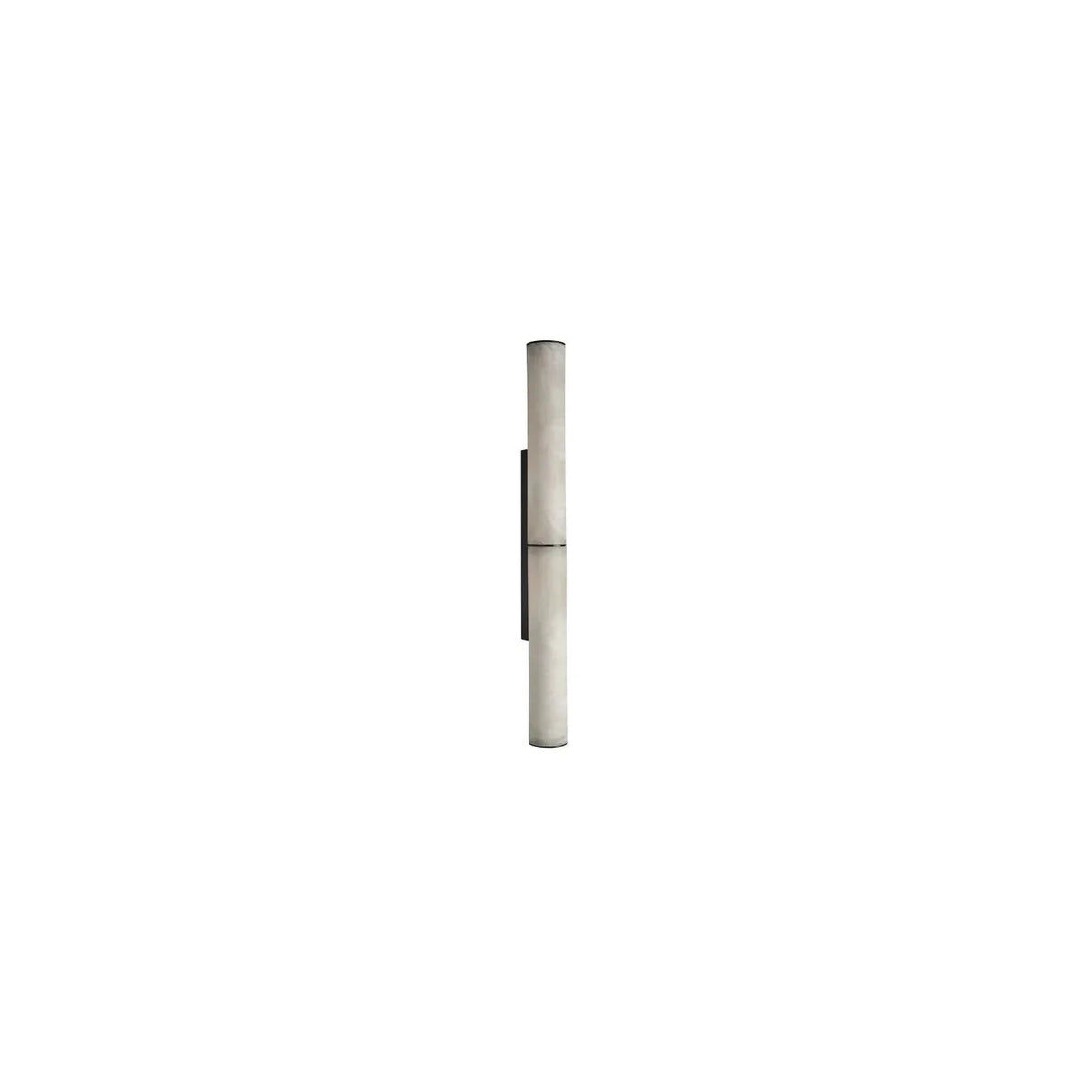 Vertical Alabaster Tube Wall Sconce light fixture by AUVIELIGHT, ∅ 2.4″ x H 15.8″ / Black & White and 2 other sizes