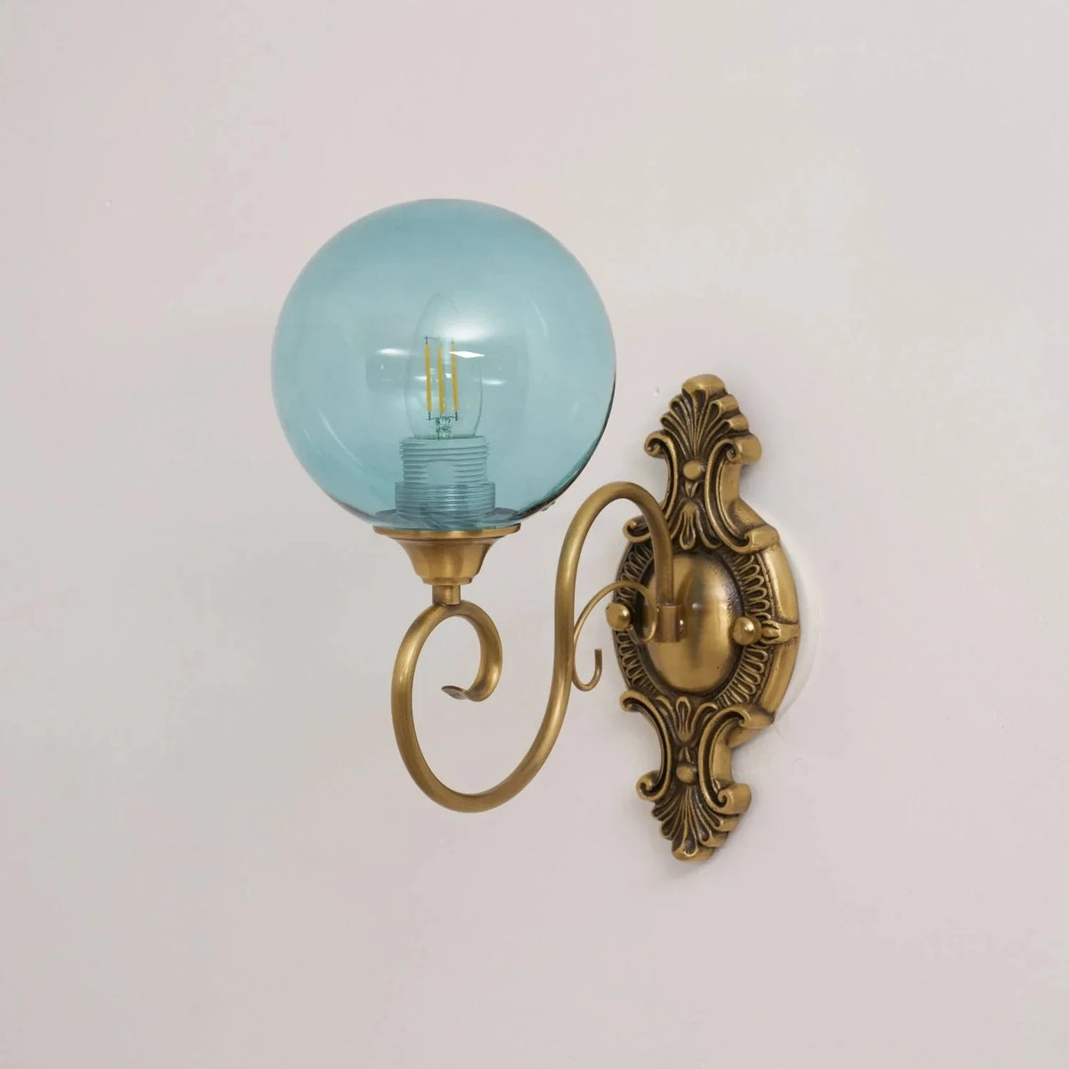 Victorian Wall Sconce in pink brass for Hallway light fixture by AUVIELIGHT