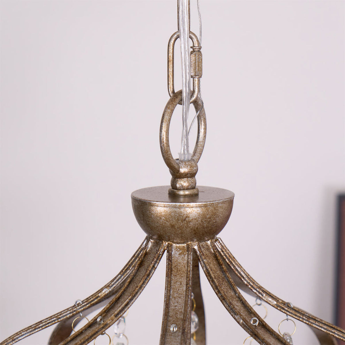 Vintage Crown Pendant Light in silver for Kitchen Island by AUVIELIGHT