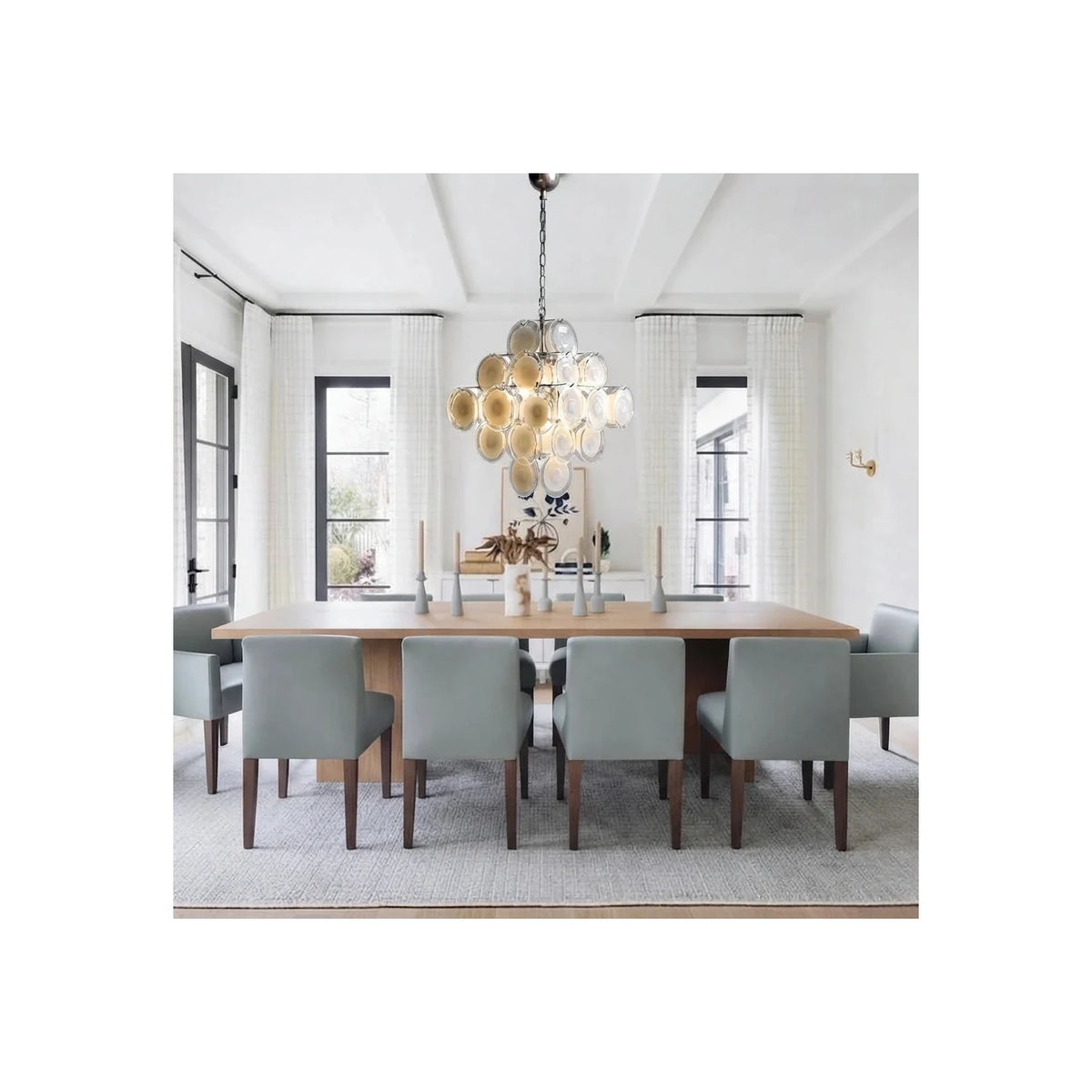 VistoDisc Italian Murano Glass Chandelier light fixture by AUVIELIGHT