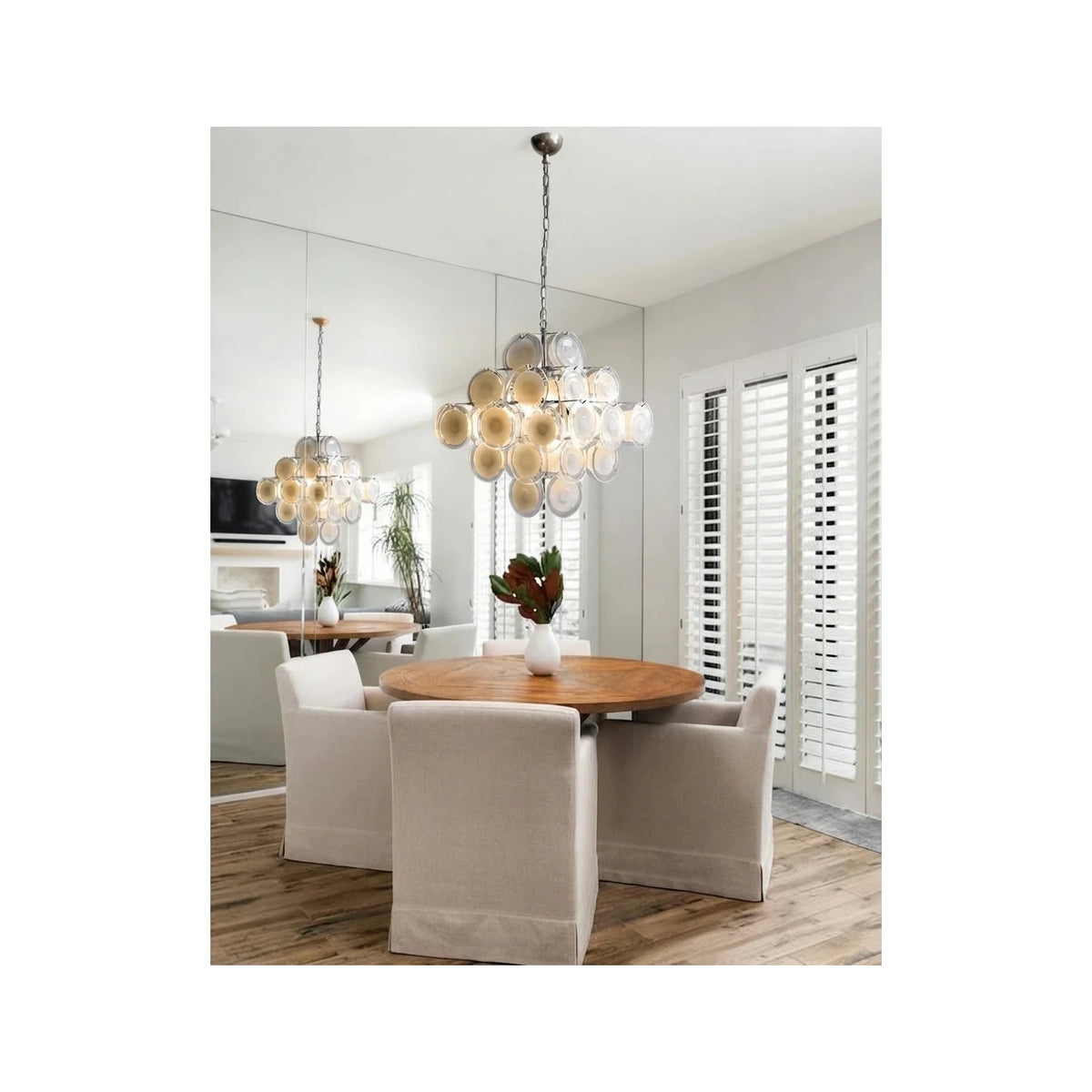 VistoDisc Italian Murano Glass Chandelier light fixture by AUVIELIGHT