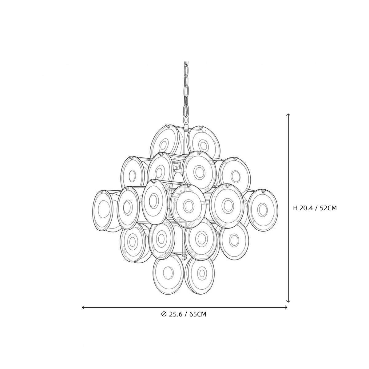 VistoDisc Italian Murano Glass Chandelier light fixture by AUVIELIGHT