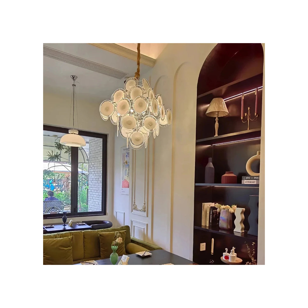 VistoDisc Italian Murano Glass Chandelier light fixture by AUVIELIGHT