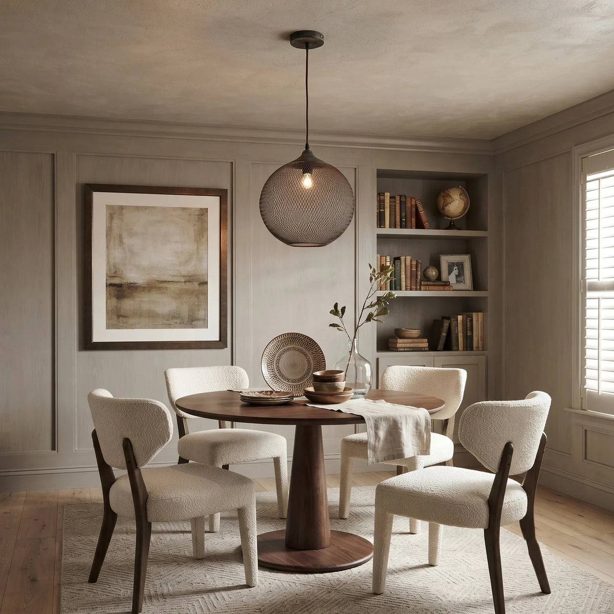 Woven Wire Globe Pendant Light for Kitchen Island by AUVIELIGHT